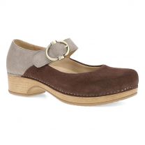 Dansko Women's Bonny Mary Jane Chocolate Taupe Nubuck Leather - 9444451400