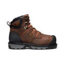 KEEN Utility Men's 6" Camden Carbon-Fiber Toe Internal Metatarsal Guard Waterproof Work Boot Leather Brown/Black - 1027690
