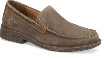 Born Men's Roger Moc Toe Loafer Taupe (Avola/Tan) Distressed Suede Leather - BM0025155