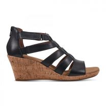 Rockport Women's Belle Casual Wedge Black Sandal - W-Belle-BLK01