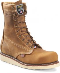 CAROLINA Men's 8" Amp Steel Toe USA Made Wedge Work Boot Brown - CA7505