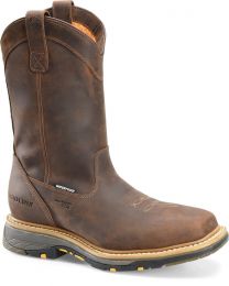 CAROLINA Men's 11" Actuator Composite Toe Waterproof Pull On Roper Work Boot Dark Brown - CA8535