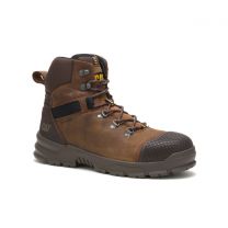 CATERPILLAR WORK Men's Accomplice X Steel Toe Waterproof Work Boot Real Brown - P91331
