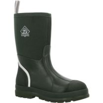 Muck Boot Company Men's 25th Anniversary Chore Classic Mid Soft Toe EH Waterproof Work Boot Green/Silver - CHM25Y32