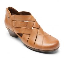 Cobb Hill Women's Laurel Woven Bootie Tan Leather - CI6229