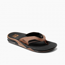 REEF Men's Fanning Flip Flop Black and Tan - CI8102