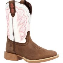 Durango Unisex Big Kids' 8" Lil' Rebel Pro™ by Durango Western Boot Trail Brown/White - DBT0242Y