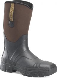 Double-H Boots Men’s 13” Albin Composite Toe Non-Metallic Toe Rubber Work Boot Black/Brown - DH2106