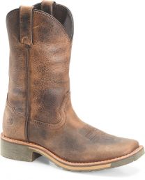 Double-H Boots Women's 10" Trinity MaxFlex Wide Square Soft Toe Roper Work Boot Brown - DH2413