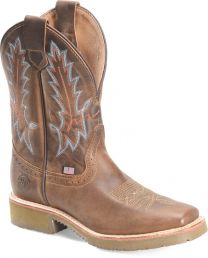 Double-H Boots Men's 11" Aberdeen Soft Toe EH ICE™ Roper Work Boot Light Brown - DH4568