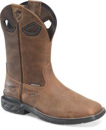 Double-H Boots Men's 11" Zane Phantom Rider Composite Toe Waterproof Roper Work Boot Brown - DH5367