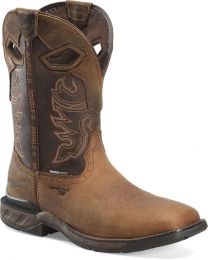 Double-H Boots Men's 11" Wilmore Wide Square Composite Toe Waterproof Roper Work Boot Brown - DH5370