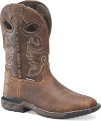 Double-H Boots Men's Wilmore 11” Waterproof Wide Square Toe Roper Non-Metallic Soft Toe Work Boot Brown - DH5380