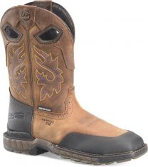 Double-H Boots Men’s 11” Phantom Rider Rebuke Composite Toe Waterproof ICE™ Lug Roper Work Boot Dark Brown - DH5397