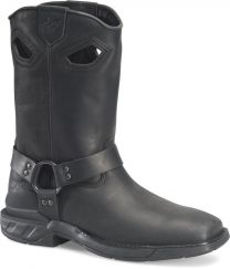 Double-H Boots Men’s 11” Phantom Rider Longranch Soft Toe EH Harness Roper Work Boot Black - DH5431