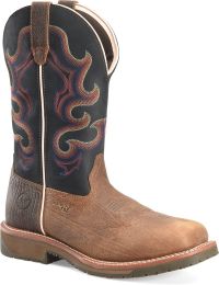 Double-H Boots Men’s 12” Belgrade Composite Toe Non-Metallic ICE™ Roper Work Boot Brown - DH6140