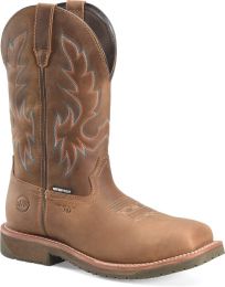 Double-H Boots Men’s 12” Brockton Composite Toe Waterproof ICE™ Roper Work Boot Brown - DH6141