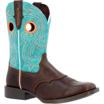 Durango Women's 10” Westward™ Pull On Western Boot Hickory/Turquoise - DRD0446