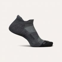 Feetures Unisex Elite Max Cushion No Show Tab Socks Gray - EC50160