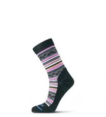 FITS Unisex Light Hiker Crew Socks (Multi-Pattern) Black - F1057-075