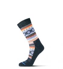 FITS Women's Casual Crew Socks (Aztec) Navy/Serenity - F5172-401