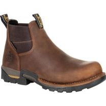 GEORGIA BOOT Men's 4" Eagle One Steel Toe Waterproof Chelsea Work Boot Brown - GB00337