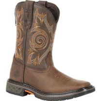 Georgia Boot Big Kids' Unisex Carbo-Tec LT Pull-On Boot Brown - GB00342Y
