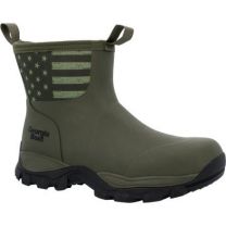 GEORGIA BOOT Men's 8" GBR Mid Soft Toe Rubber Boot Green - GB00631