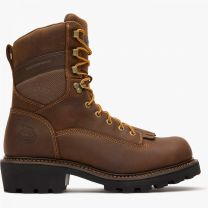 Georgia Boot Men's Core 37 9" Scalloped Heel Waterproof Work Boot Brown - GB00717