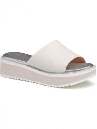 Johnston & Murphy Women's Grace Slide Wedge Sandal White - 78-42555