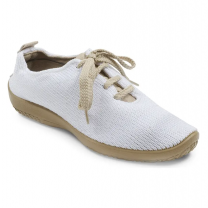 Arcopedico Women's LS Knit Shoe White/Beige - 1151-E3