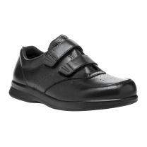 Propet Men's Vista Walker Strap Shoe Black Leather - M3915B