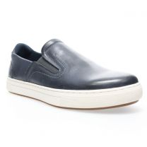 Propet Men's Kedrick Slip-On Sneaker Navy Leather - MCX084LNVY