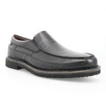 Propet Men's Flynn Leather Slip On Shoes Black - MDX034LBLK