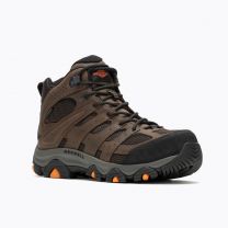 MERRELL WORK Men's Moab Vertex 2 Mid Carbon Fiber Toe Waterproof Work Boot Earth - J005471