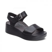 Aetrex Women's Ariel Platform Quarter Strap Sandal Black - MW110W