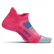 Feetures Unisex Elite Max Cushion No Show Tab Socks Quasar Pink - EC50238