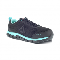 Reebok Work Women's Sublite Cushion Alloy Toe ESD Athletic Work Shoe Black/Mint - RB050