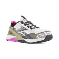 Reebok Work Women's Nano X1 Adventure Composite Toe Athletic Work Shoe Silver/Army Green/Pink - RB383