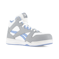 Reebok Work Women's BB4500 Composite Toe EH High-Top Athletic Work Shoe Grey/White/Blue - RB470