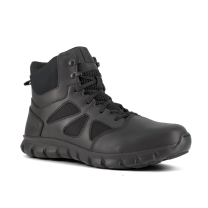 Reebok Work Men's 6" Sublite Cushion Tactical Soft Toe Boot with Side Zipper Black - RB8605