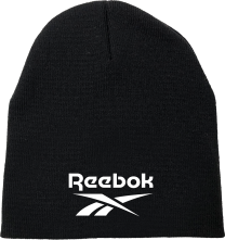 Reebok Unisex Beanie Black with White Logo (one size) - RBBEANIE