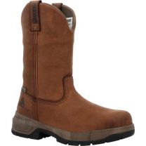 ROCKY WORK Men's 11" Worksmart Soft Toe Waterproof Western Work Boot Crazy Horse Brown - RKK0461