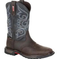 Rocky Women's 10" Original Rise FLX Waterproof Western Boot Chocolate/Midnight Blue - RKW0285