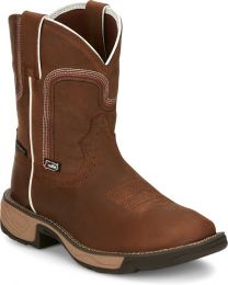 JUSTIN WORK Women's 8" Rush Soft Toe EH Waterproof Work Boot Cedar Brown - SE4359