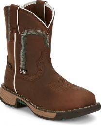 JUSTIN WORK Women's 8" Rush Composite Toe Waterproof Work Boot Pine Chocolate - SE4360