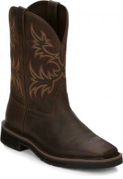 JUSTIN WORK Men's 11" Driller Soft Toe Work Boot Tan - SE4681