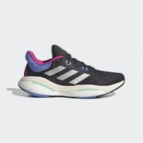 Adidas Women's Solarglide 6 Running Shoe Carbon/Silver Metallic/Blue - CW1963