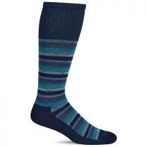 Sockwell Women's Full Array Moderate Graduated Compression Socks Wide Calf Fit Navy - SW179W-600