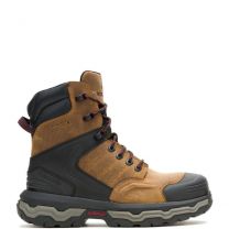 WOLVERINE Men's 8" Alpha Infinity Soft Toe WP Work Boot Full-grain Leather Dark Tan - W250053